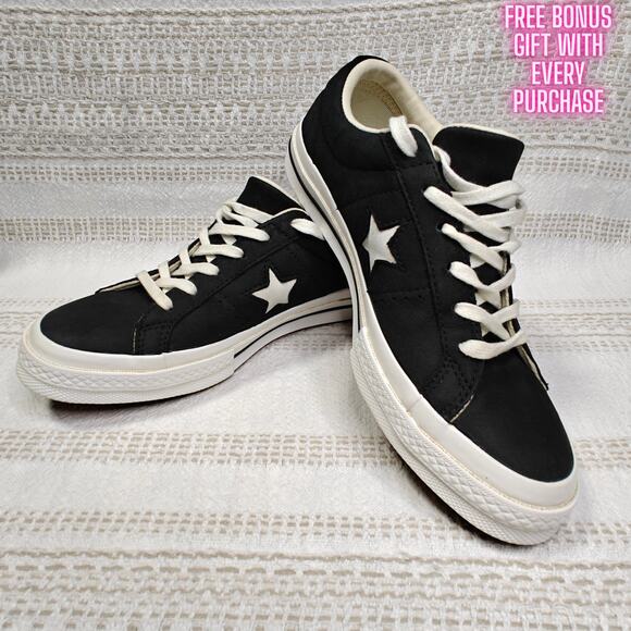 Converse One Star Black White Low Top Sneakers Men’s 5.5 / Women’s 7.5 NEW - Picture 1 of 7
